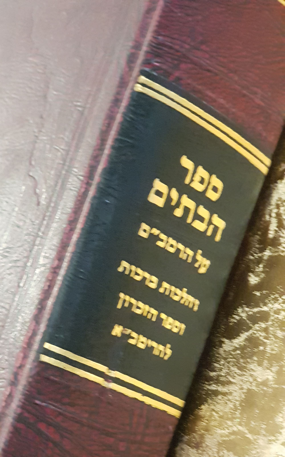 ספר הבתים על הרמב"ם - ח"א (בית תפלה ובית מנוחה, וס' זכרון) - שדרה